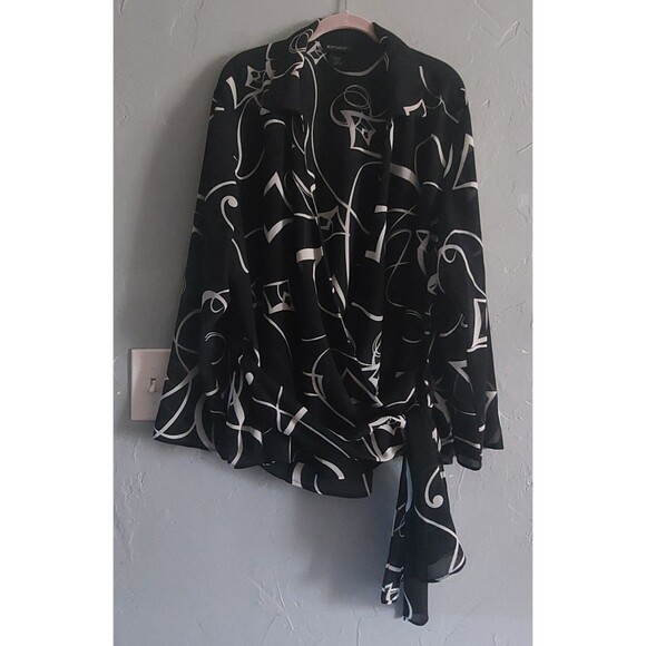 Lane Bryant  Tops  Blouse 26/28,Women, Polyester, Made In USA.cross In Front - Picture 1 of 13